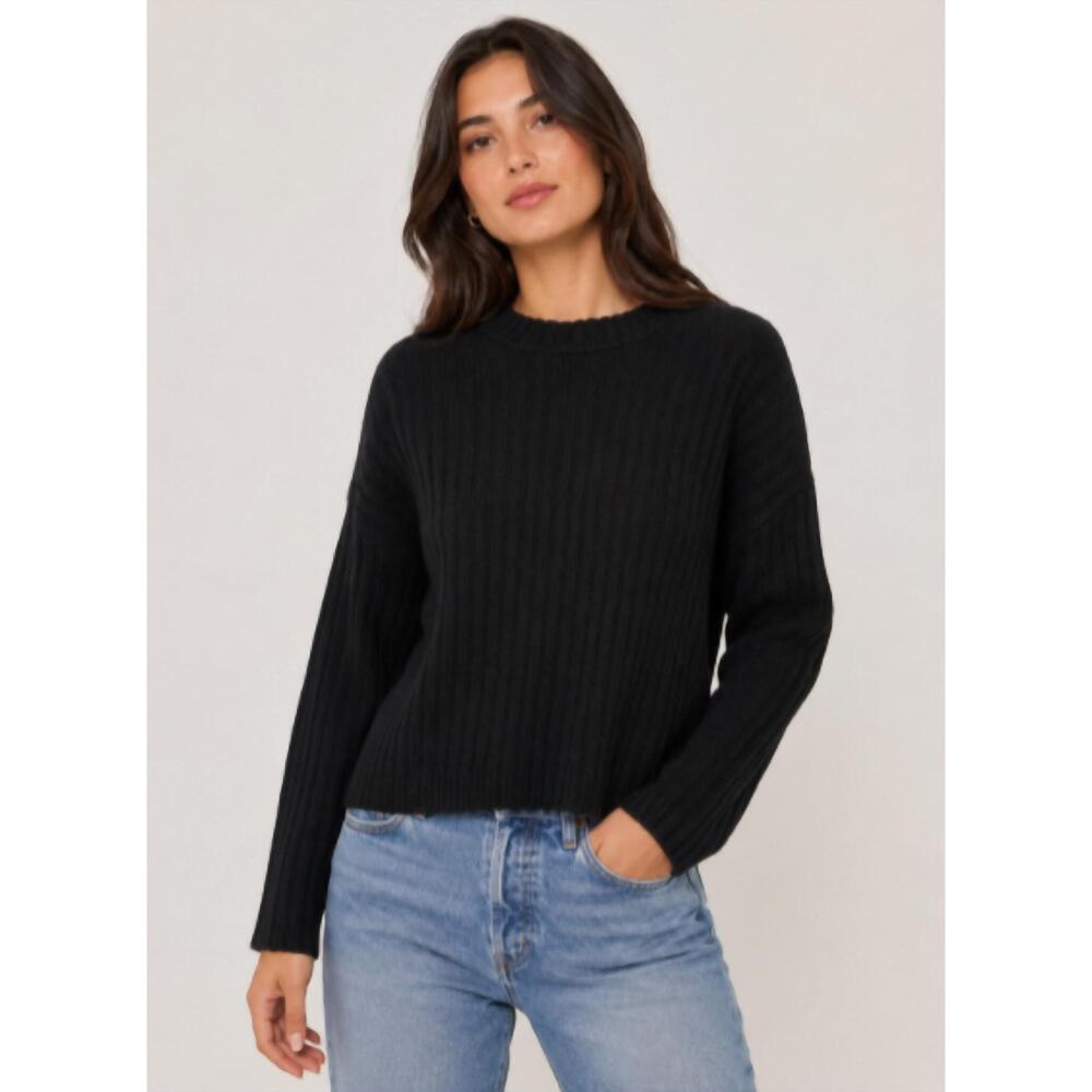 NEW COLORUSH mc dulce rib crew sweater in black